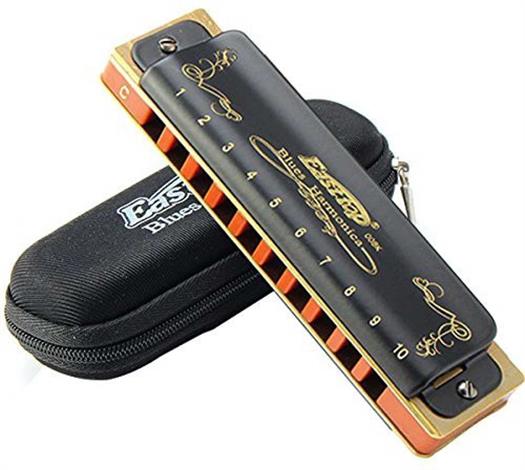 Easttop Blues mundharmonika model T008K med taske